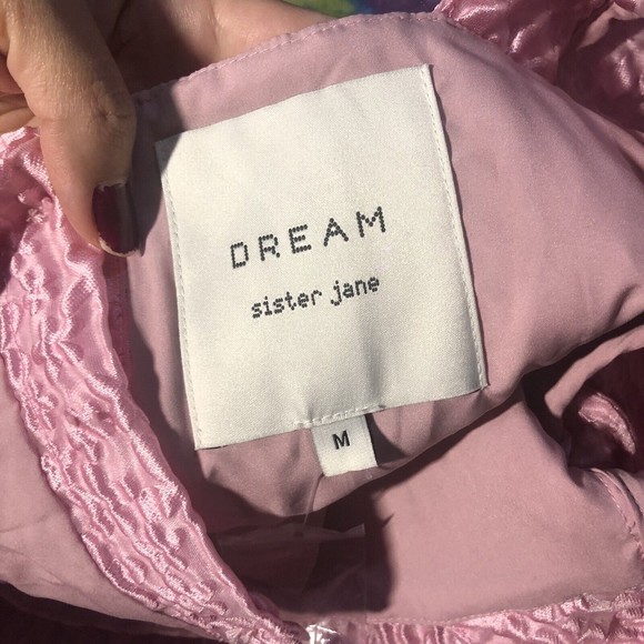 Sister Jane Dream Cassie Puff Sleeve Barbiecore Mini Dress M - Picture 7 of 11